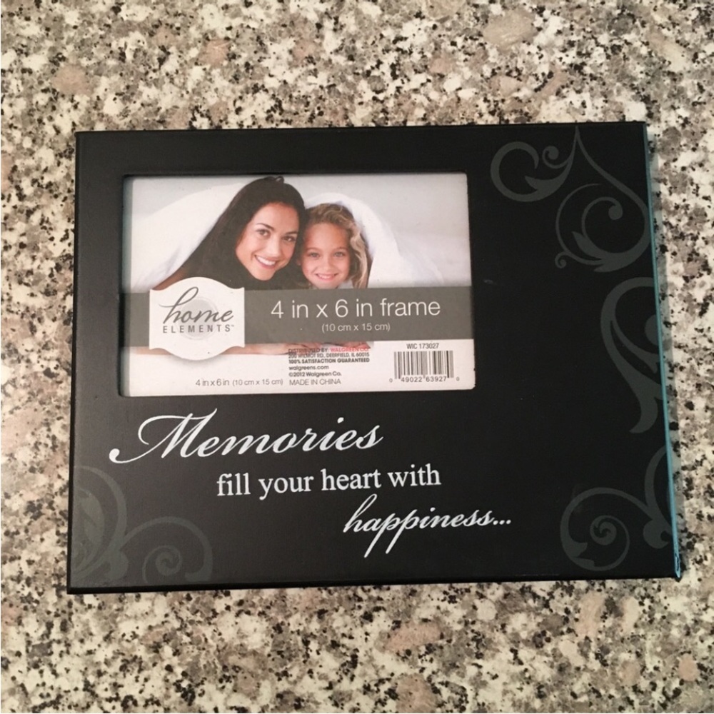 Home Elements picture frame memories black wood rectangle friendship desk hang - Picture 1 of 7